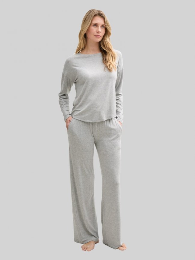 Tom Tailor Basic Pyjama-Set - Grey-medium-melange Tom Tailor Basic Pyjama-Set - Grey-medium-melange