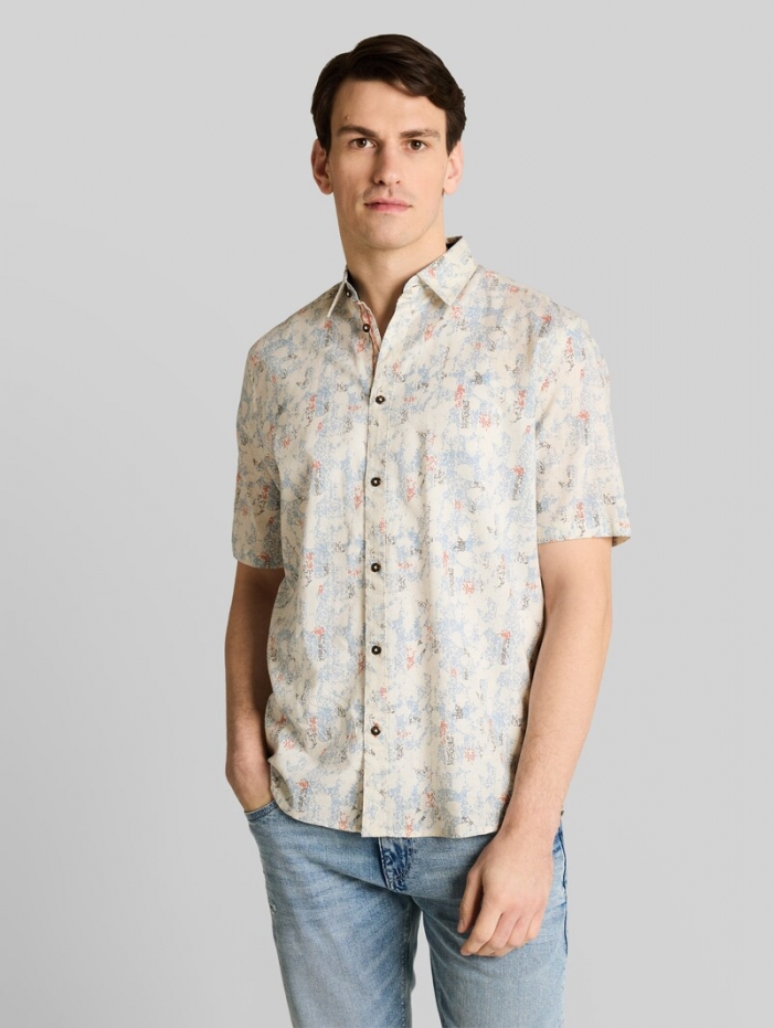 Tom Tailor Comfort Fit Kurzarmhemd mit Muster - Offwhite Structure Design Tom Tailor Comfort Fit Kurzarmhemd mit Muster - Offwhite Structure Design