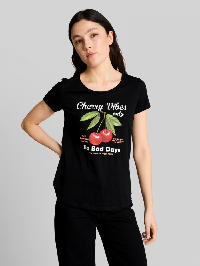 Tom Tailor T-Shirt mit Print - Black Tom Tailor T-Shirt mit Print - Black