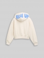 Tom Tailor Cropped Hoodie Sweatshirt mit Print - Gardenia White Tom Tailor Cropped Hoodie Sweatshirt mit Print - Gardenia White