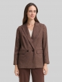 Tom Tailor Loose Fit Blazer - Dark Pecan Brown Structure Tom Tailor Loose Fit Blazer - Dark Pecan Brown Structure