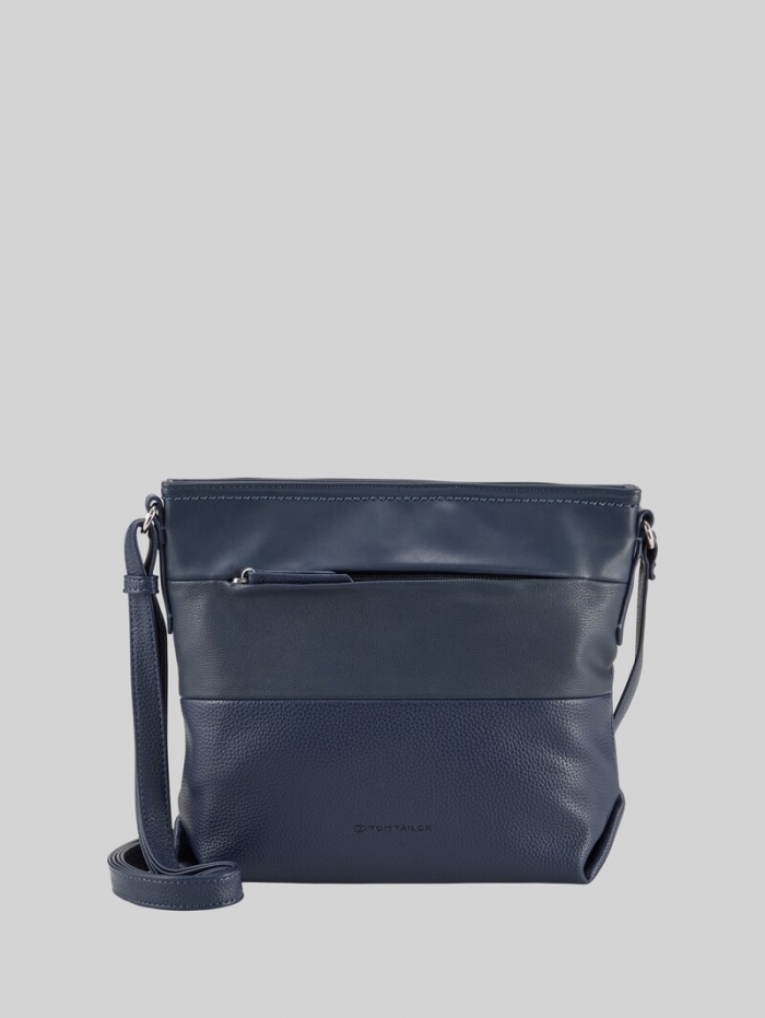 Tom Tailor TTNICOLINA M Umhängetasche mit Material-Mix - Dark Blue Tom Tailor TTNICOLINA M Umhängetasche mit Material-Mix - Dark Blue