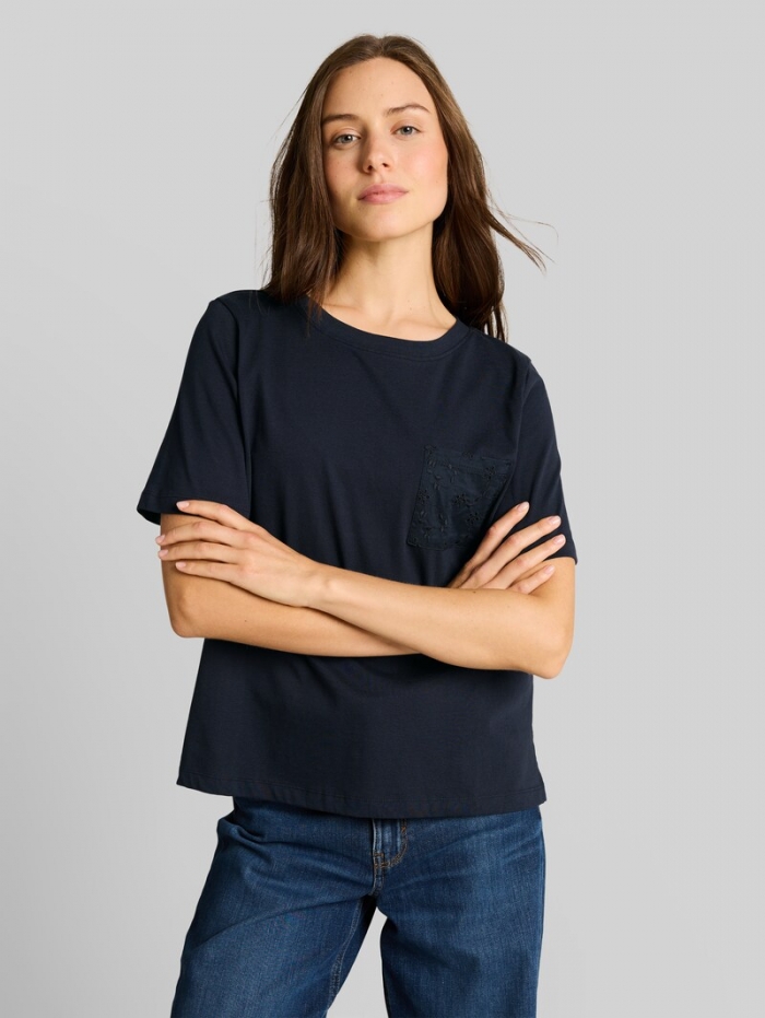 Tom Tailor Boxy Fit T-Shirt mit Brusttasche - Sky Captain Blue Tom Tailor Boxy Fit T-Shirt mit Brusttasche - Sky Captain Blue