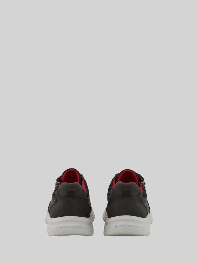Tom Tailor Sneaker aus strukturiertem Lederimitat - Black Tom Tailor Sneaker aus strukturiertem Lederimitat - Black