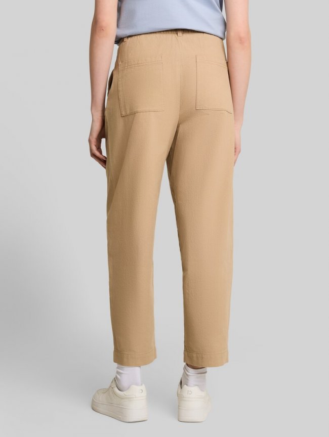 Tom Tailor Barrel Hose aus Baumwolle - Mink Beige Tom Tailor Barrel Hose aus Baumwolle - Mink Beige