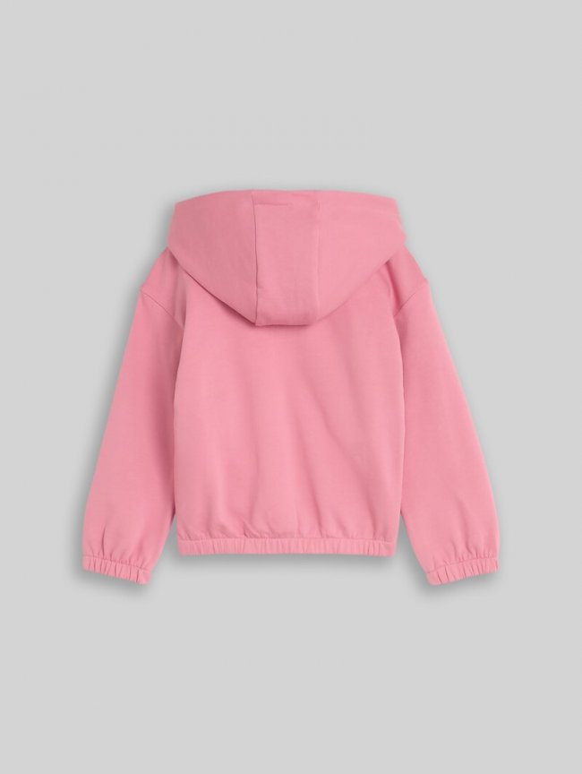 Tom Tailor Cropped Hoodie Sweatjacke mit Stickerei - Smooth Rose Tom Tailor Cropped Hoodie Sweatjacke mit Stickerei - Smooth Rose