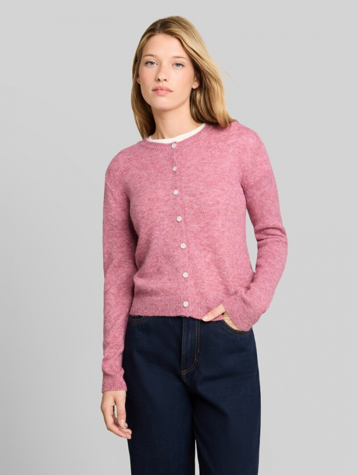 Tom Tailor Cardigan mit Alpaka-Anteil - Dusty Berry Melange