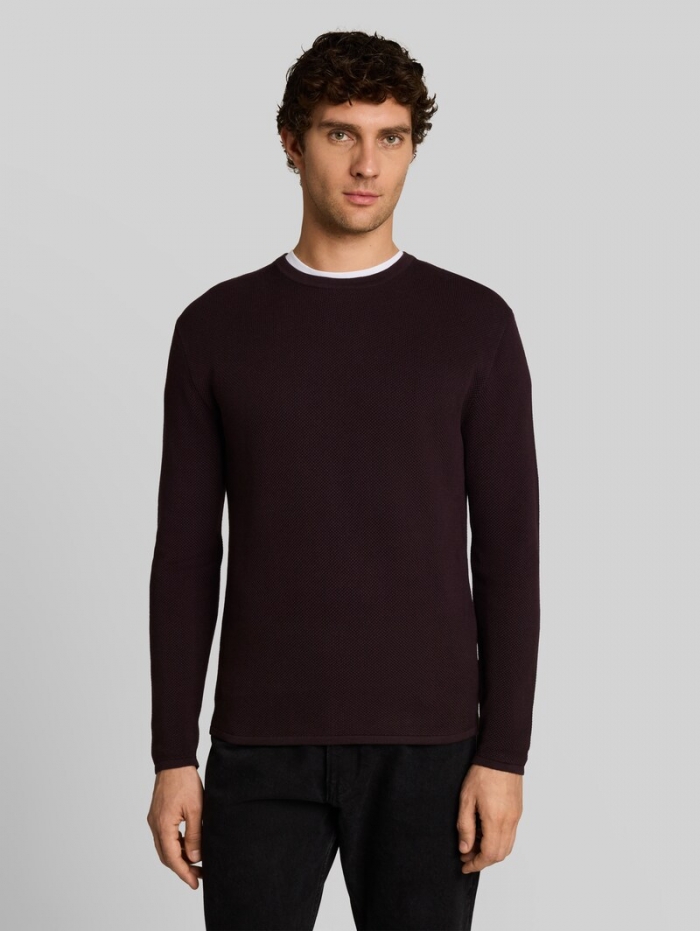 Tom Tailor Strickpullover aus Baumwolle - Dark Plum Tom Tailor Strickpullover aus Baumwolle - Dark Plum