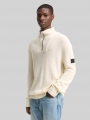 Tom Tailor Relaxed Fit Troyer Strickpullover - Wool White Tom Tailor Relaxed Fit Troyer Strickpullover - Wool White