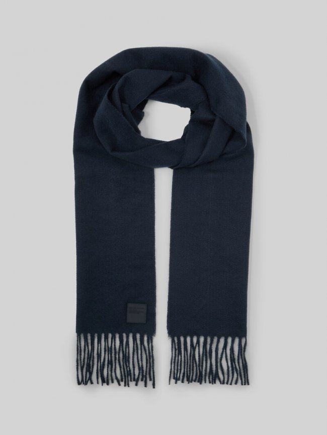 Tom Tailor Schal mit Fransen - Sky Captain Blue White Melange Tom Tailor Schal mit Fransen - Sky Captain Blue White Melange