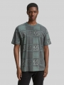Tom Tailor Relaxed Fit T-Shirt mit Muster - Grey Green Patchwork Print Tom Tailor Relaxed Fit T-Shirt mit Muster - Grey Green Patchwork Print