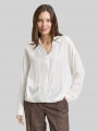 Tom Tailor Oversized Satinbluse mit Turn-up-Funktion - Whisper White Tom Tailor Oversized Satinbluse mit Turn-up-Funktion - Whisper White
