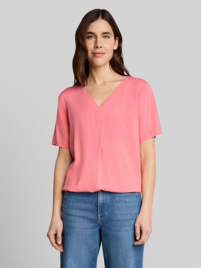 Tom Tailor Bluse aus Viskose - Soft Fuchsia Pink Tom Tailor Bluse aus Viskose - Soft Fuchsia Pink