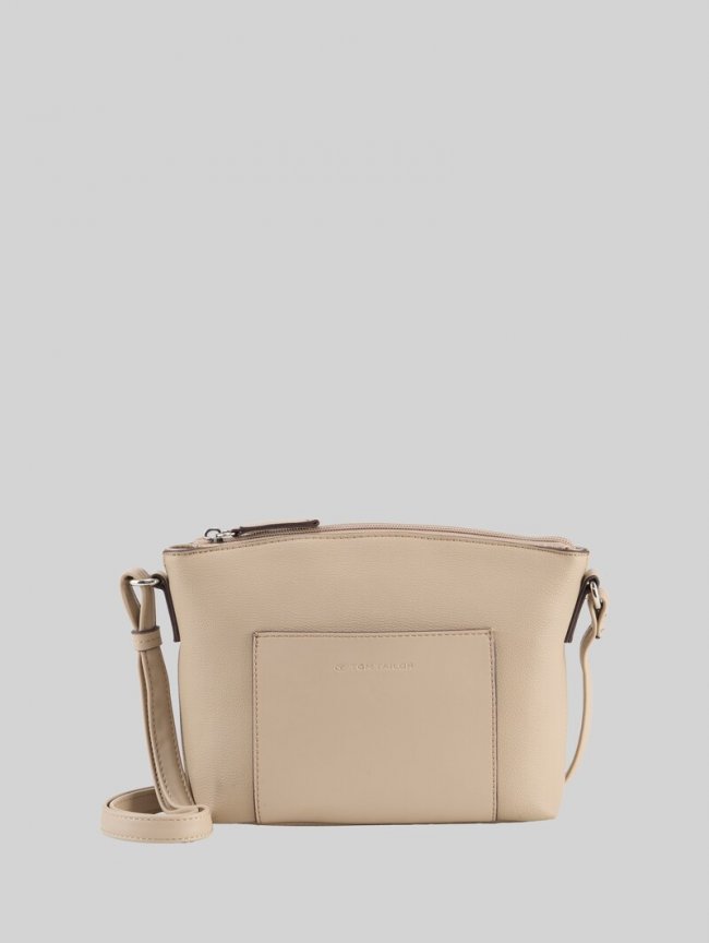 Tom Tailor TTAMARIS S Umhängetasche mit Material-Mix - Taupe / Taupe Tom Tailor TTAMARIS S Umhängetasche mit Material-Mix - Taupe / Taupe
