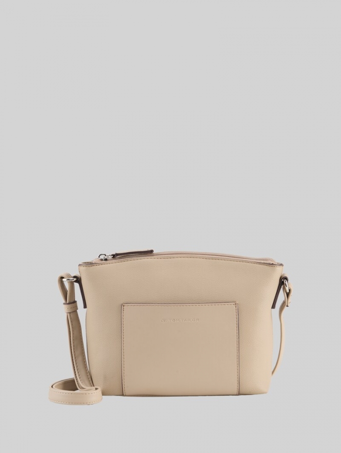Tom Tailor TTAMARIS S Umhängetasche mit Material-Mix - Taupe / Taupe