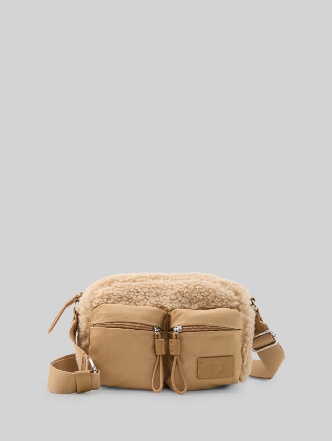 Tom Tailor TTASTRID Umhängetasche mit Teddyfell - Mixed Beige Tom Tailor TTASTRID Umhängetasche mit Teddyfell - Mixed Beige