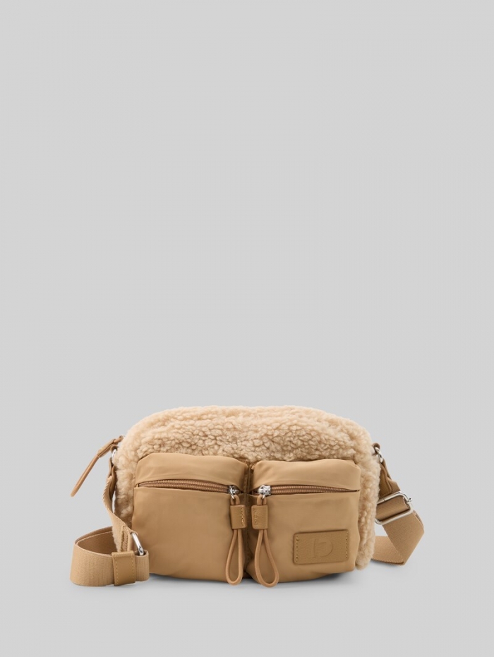 Tom Tailor TTASTRID Umhängetasche mit Teddyfell - Mixed Beige Tom Tailor TTASTRID Umhängetasche mit Teddyfell - Mixed Beige