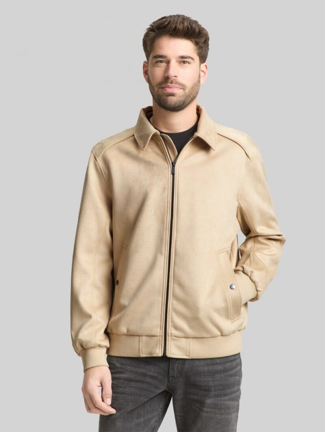 Tom Tailor Jacke in Wildleder-Optik - Cashew Beige Tom Tailor Jacke in Wildleder-Optik - Cashew Beige