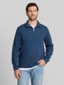 Tom Tailor Troyer Sweatshirt aus Baumwolle - Dark Duck Blue Tom Tailor Troyer Sweatshirt aus Baumwolle - Dark Duck Blue
