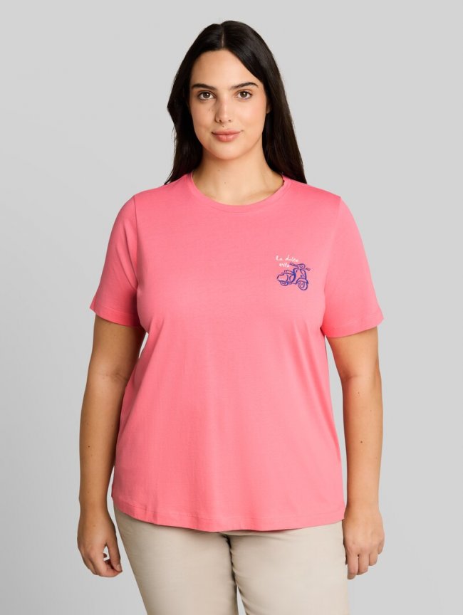 Tom Tailor Plus Size - T-Shirt mit Print - Soft Fuchsia Pink Tom Tailor Plus Size - T-Shirt mit Print - Soft Fuchsia Pink