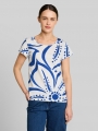 Tom Tailor T-Shirt aus Baumwolle - Royal Blue Flower Tom Tailor T-Shirt aus Baumwolle - Royal Blue Flower