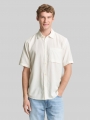 Tom Tailor Relaxed Fit Kurzarmhemd mit Brusttasche - White Tom Tailor Relaxed Fit Kurzarmhemd mit Brusttasche - White