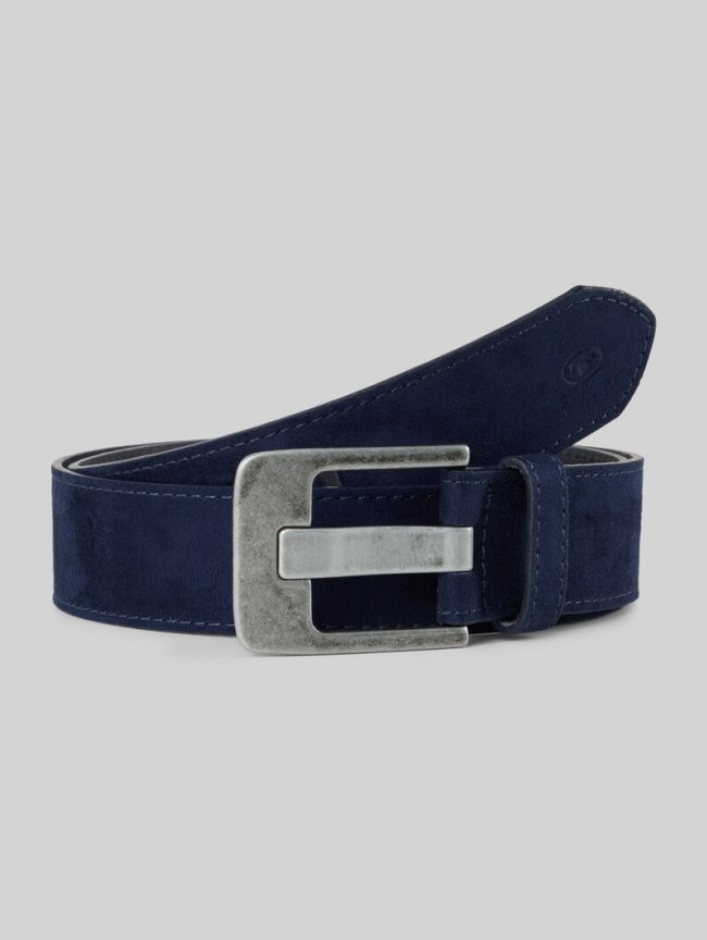 Tom Tailor TTLUCY Velourledergürtel mit eckiger Dornschließe - Navy Uni Tom Tailor TTLUCY Velourledergürtel mit eckiger Dornschließe - Navy Uni