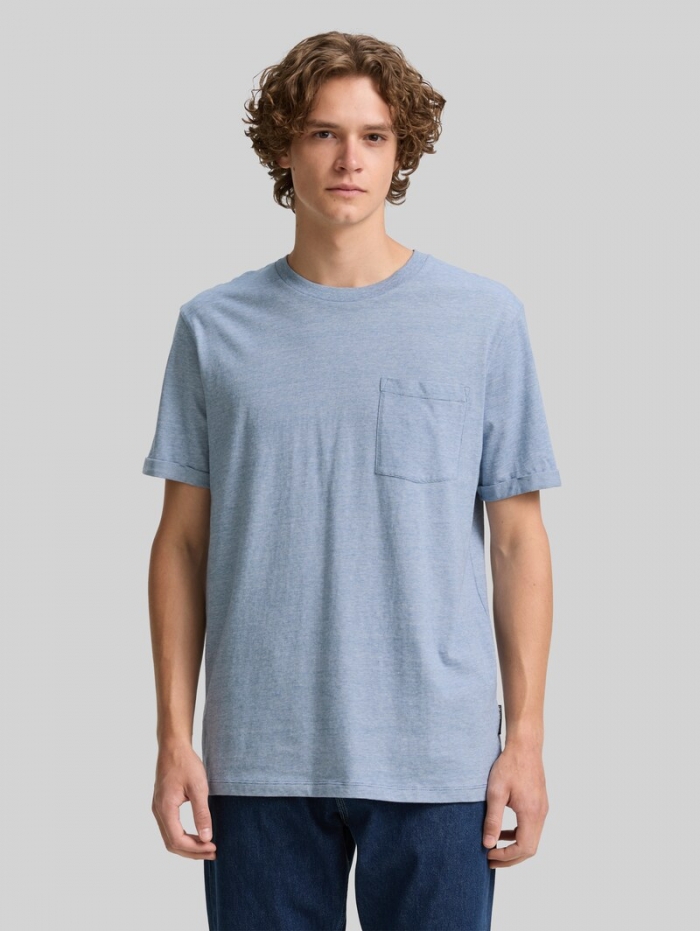Tom Tailor T-Shirt mit Brusttasche - Mystical Blue Tom Tailor T-Shirt mit Brusttasche - Mystical Blue