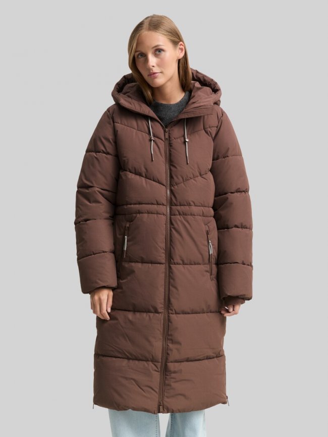 Tom Tailor Puffer-Mantel mit Kapuze - Soft Chocolate Brown Tom Tailor Puffer-Mantel mit Kapuze - Soft Chocolate Brown
