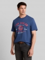 Tom Tailor T-Shirt mit Logo-Print - Dark Duck Blue
