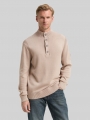 Tom Tailor Troyer Strickpullover im Washed-Look aus Baumwolle - Light Cashmere Tom Tailor Troyer Strickpullover im Washed-Look aus Baumwolle - Light Cashmere