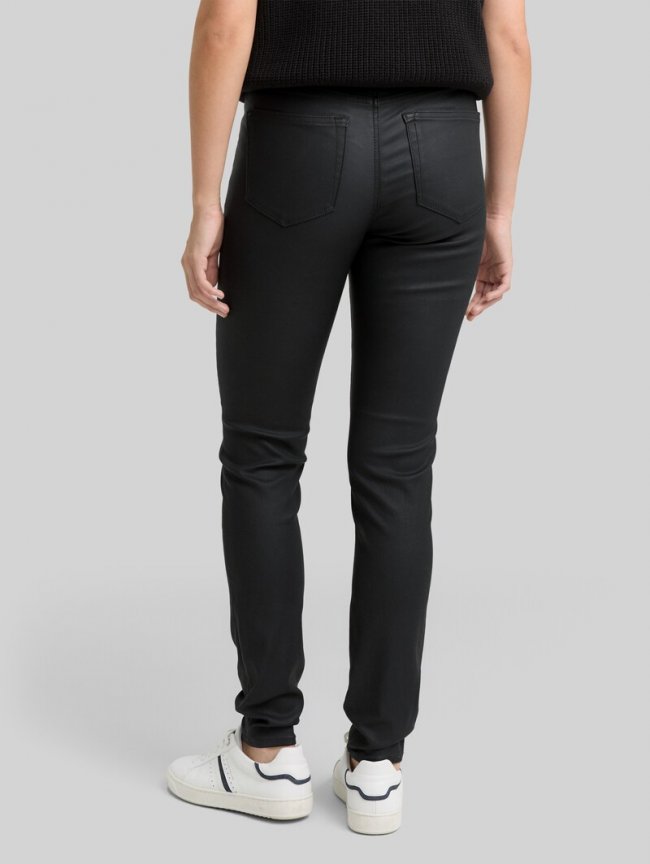 Tom Tailor Coated TTNELA SKINNY Jeans - Coated Black Denim Tom Tailor Coated TTNELA SKINNY Jeans - Coated Black Denim