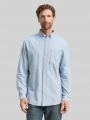 Tom Tailor Regular Fit Hemd mit Brusttasche - Light Blue White Chambray