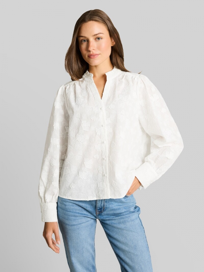 Tom Tailor Loose Fit Bluse mit Stickerei - White Tom Tailor Loose Fit Bluse mit Stickerei - White