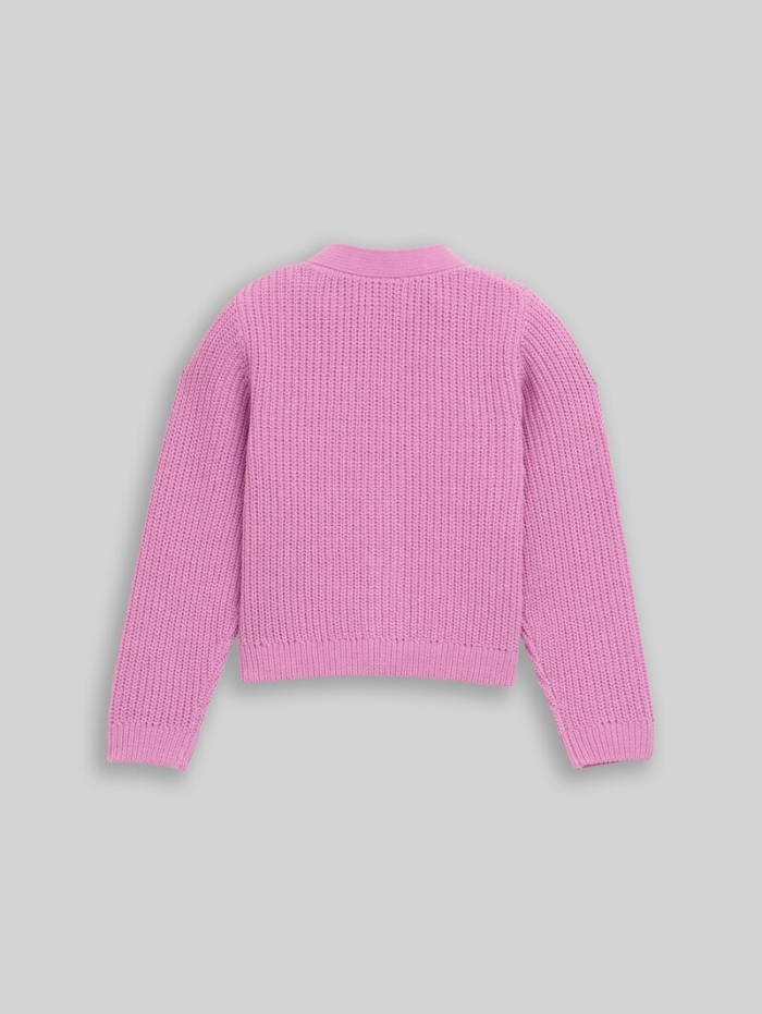 Tom Tailor Cardigan mit V-Ausschnitt - Flashy Mauve Tom Tailor Cardigan mit V-Ausschnitt - Flashy Mauve