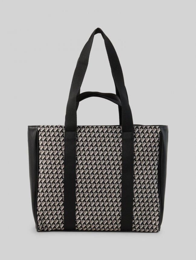 Tom Tailor TTLANIKA L Shopper mit Allover-Print - Mixed Black Tom Tailor TTLANIKA L Shopper mit Allover-Print - Mixed Black