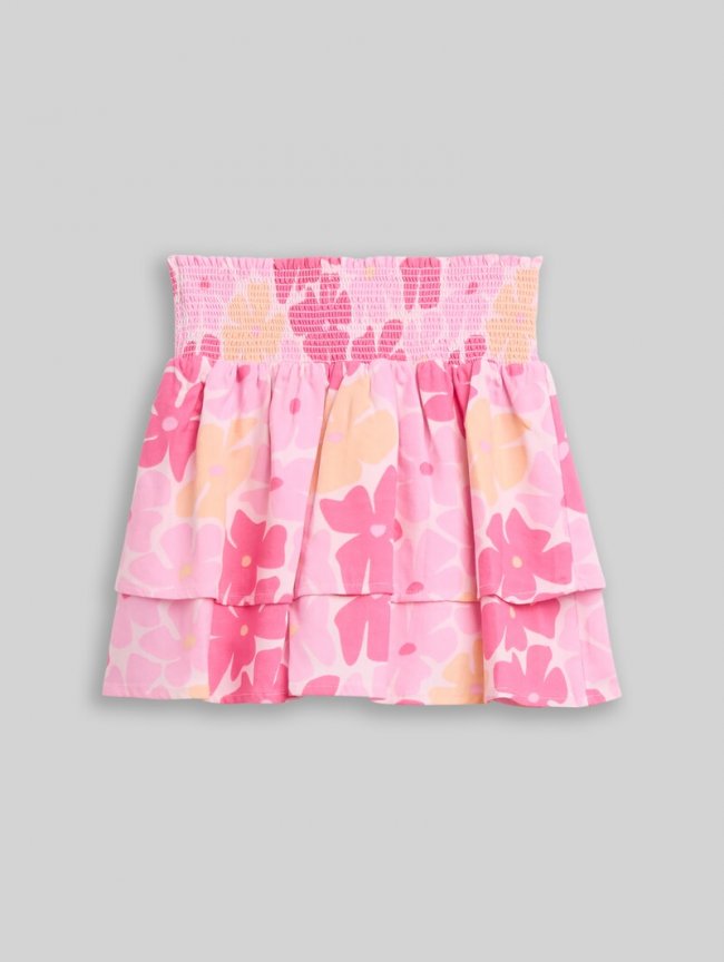 Tom Tailor Mini-Rock mit Volant - Multicolor Flower Print Tom Tailor Mini-Rock mit Volant - Multicolor Flower Print