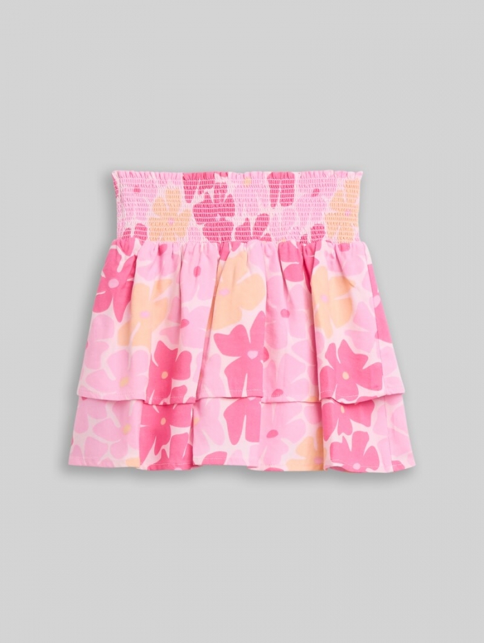 Tom Tailor Mini-Rock mit Volant - Multicolor Flower Print Tom Tailor Mini-Rock mit Volant - Multicolor Flower Print