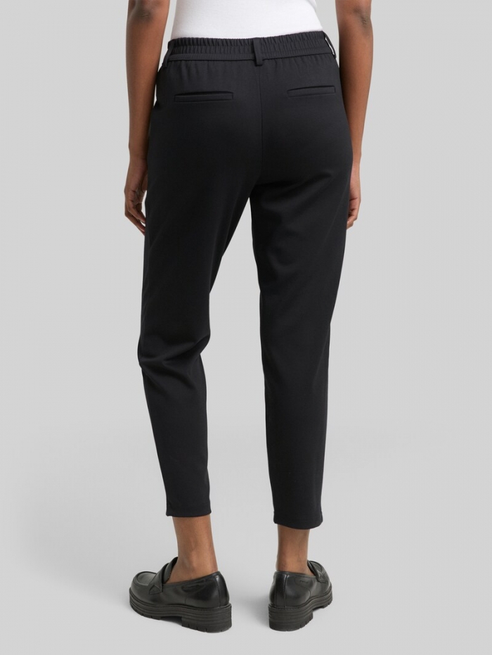 Tom Tailor Relaxed Fit Hose mit elastischem Bund - Deep Black Tom Tailor Relaxed Fit Hose mit elastischem Bund - Deep Black