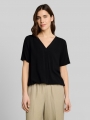 Tom Tailor Bluse aus Viskose - Deep Black Tom Tailor Bluse aus Viskose - Deep Black