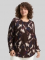 Tom Tailor Plus Size - Blusenshirt mit Muster - Brown Blurry Argyle Tom Tailor Plus Size - Blusenshirt mit Muster - Brown Blurry Argyle