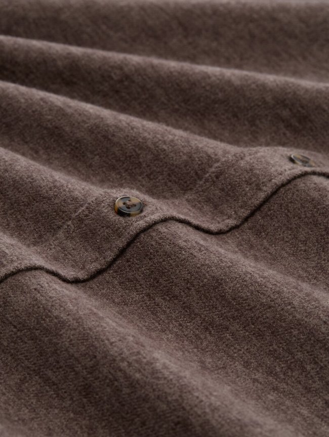 Tom Tailor Regular Fit Flanell-Hemd - Brown Grindle Structure Tom Tailor Regular Fit Flanell-Hemd - Brown Grindle Structure