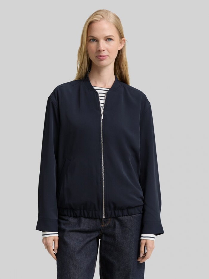 Tom Tailor Loose Fit Blouson Jacke - Lunar Eclipse Tom Tailor Loose Fit Blouson Jacke - Lunar Eclipse