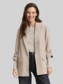 Tom Tailor Loose Fit Blazer - Taupe Black Structure Tom Tailor Loose Fit Blazer - Taupe Black Structure