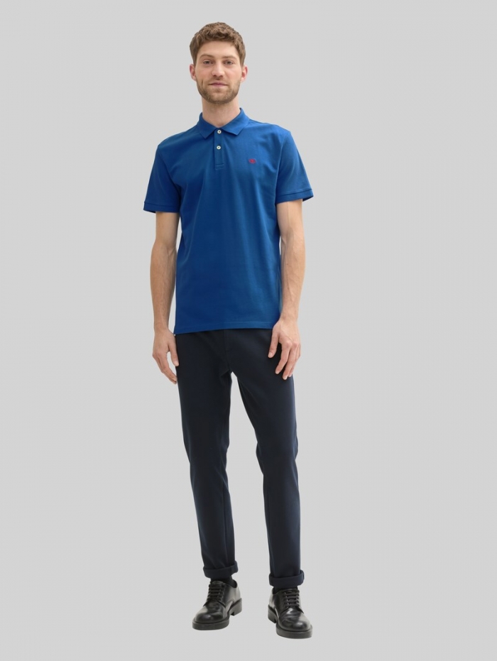 Tom Tailor Piqué Poloshirt aus Baumwolle - Advanced Blue Tom Tailor Piqué Poloshirt aus Baumwolle - Advanced Blue