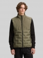 Tom Tailor Hybrid Steppweste mit Stehkragen - Jungle Soil Green Tom Tailor Hybrid Steppweste mit Stehkragen - Jungle Soil Green