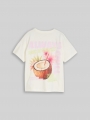 Tom Tailor Oversize T-Shirt mit Rückenprint - Whisper White Tom Tailor Oversize T-Shirt mit Rückenprint - Whisper White