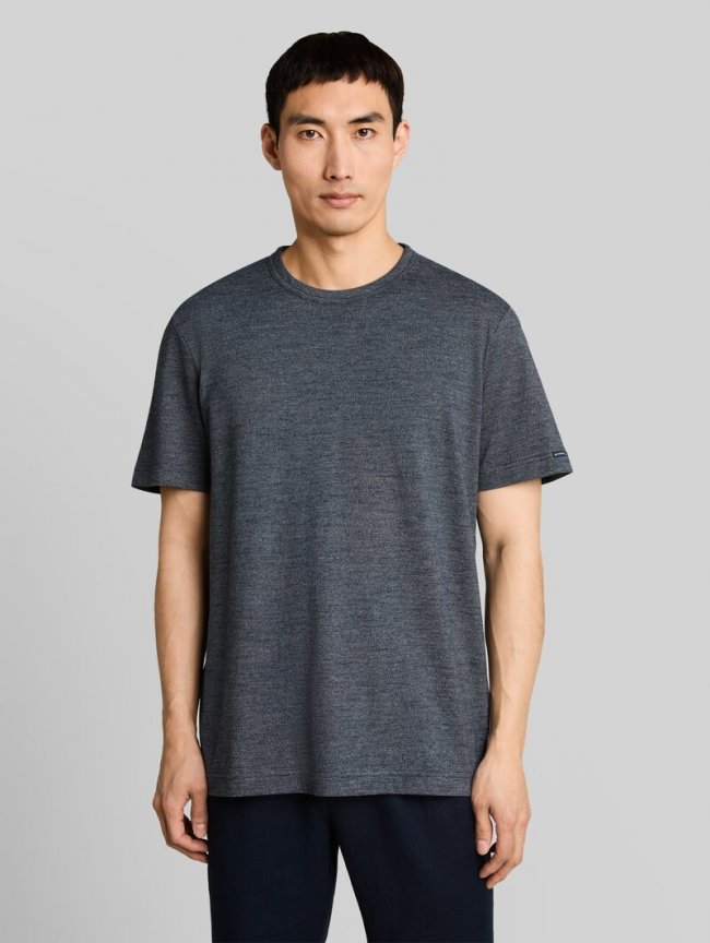 Tom Tailor T-Shirt in Melange-Optik - Navy White Fine Stripe Tom Tailor T-Shirt in Melange-Optik - Navy White Fine Stripe