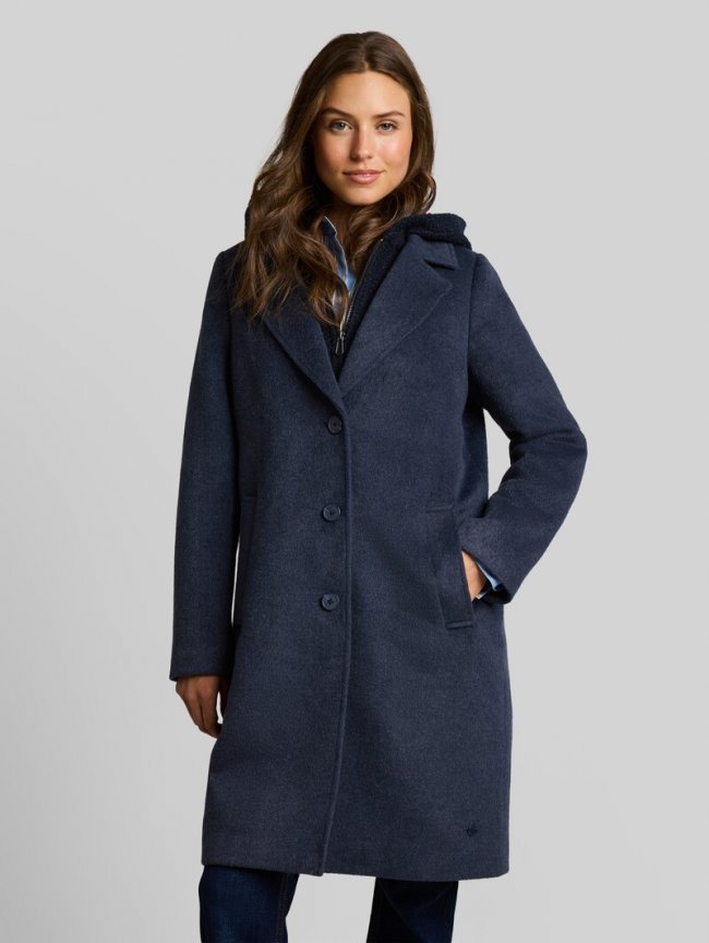Tom Tailor 2-in-1 Wollmantel mit abnehmbarem Einsatz - Sky Captain Blue Melange Tom Tailor 2-in-1 Wollmantel mit abnehmbarem Einsatz - Sky Captain Blue Melange