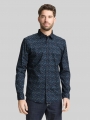 Tom Tailor Fitted Hemd mit Muster - Navy Round Design Tom Tailor Fitted Hemd mit Muster - Navy Round Design